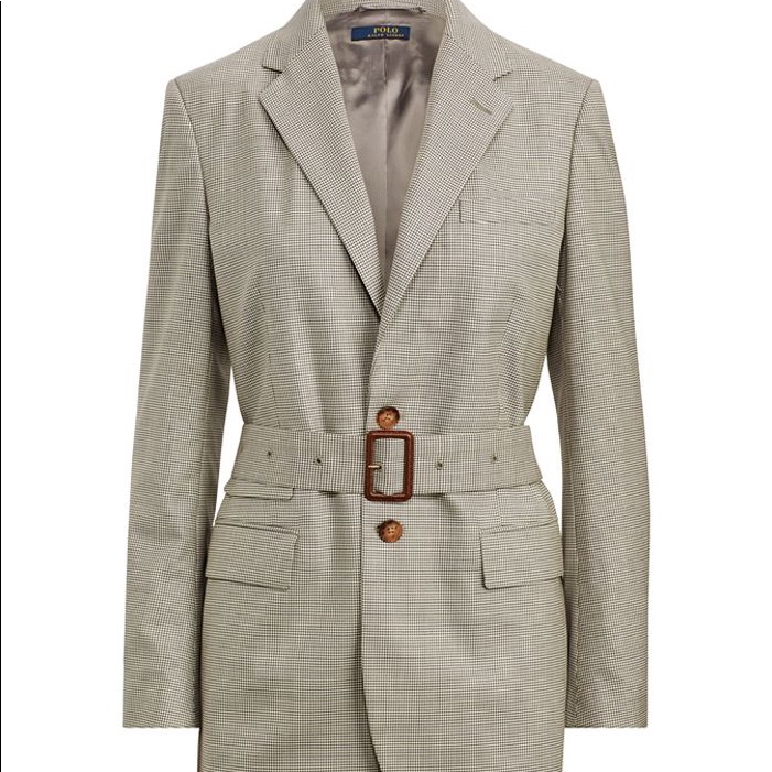 Polo Ralph Luaren Houndstooth Belted Blazer